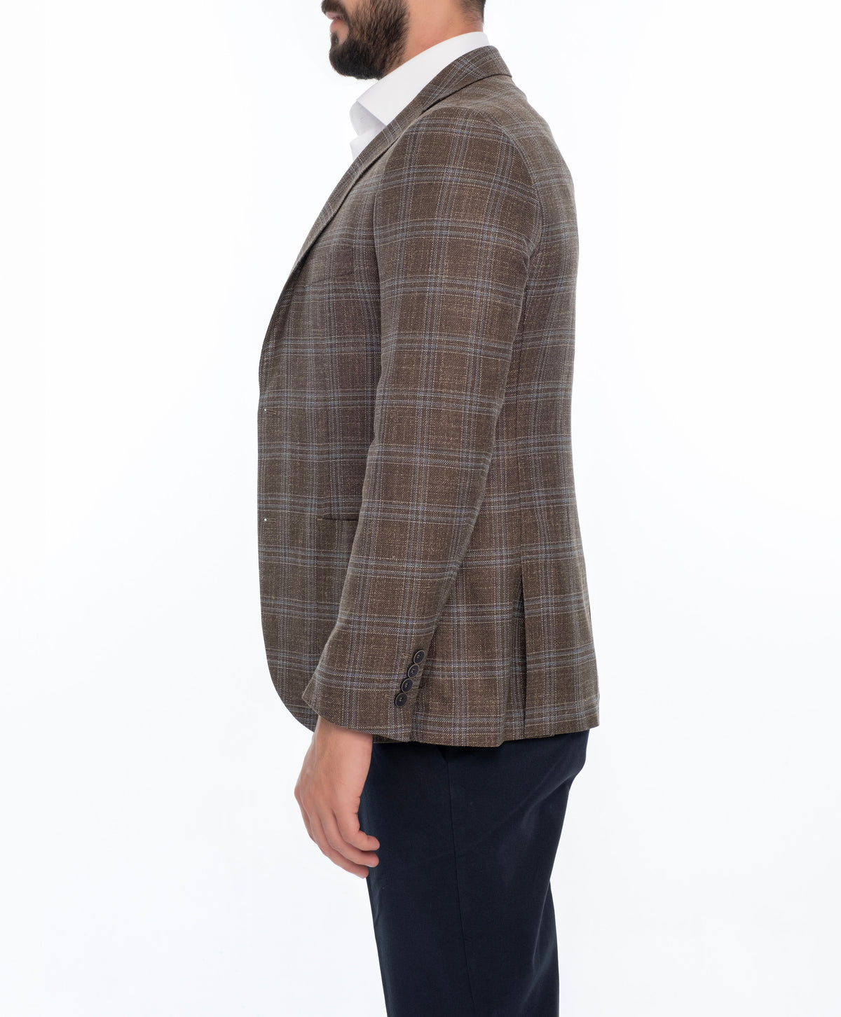 JERSEY REGULAR FIT PLAID SPORT COAT