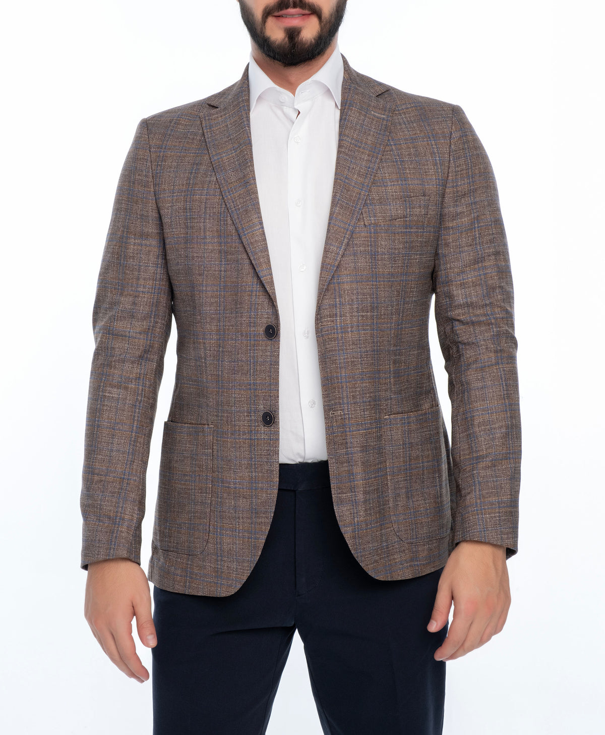 MAISON REGULAR FIT PLAID SPORT COAT