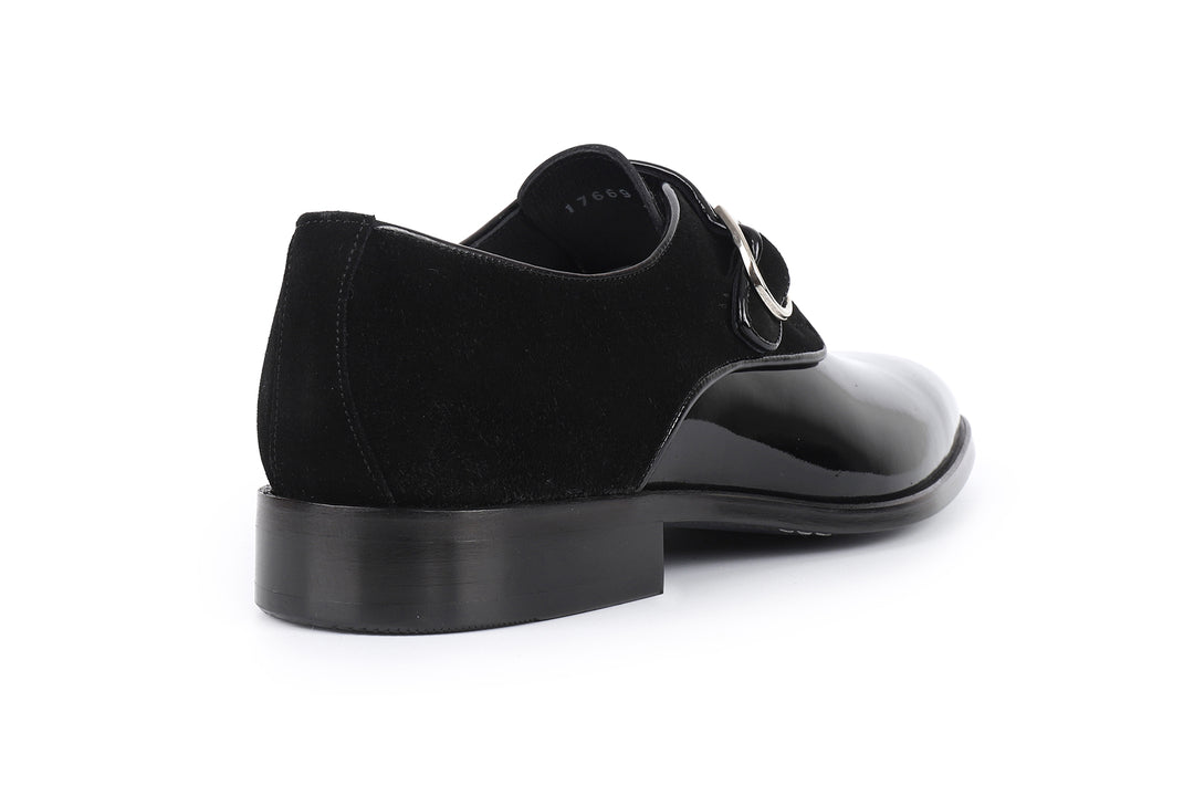 Alpine Patent Leather Single Monk Dress Shoes – VELLAPAIS display picture 1