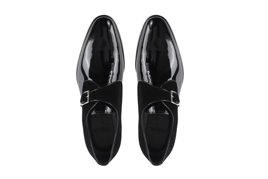 Alpine Patent Leather Single Monk Dress Shoes – VELLAPAIS display picture 3