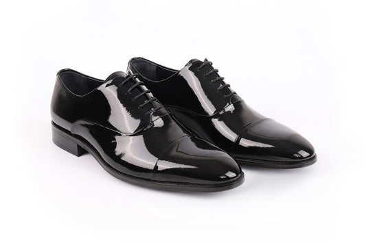 Scotland Cap Toe Patent Leather Oxford Dress Shoes