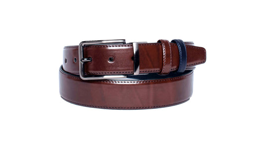 VP–501 VINTAGE REVERSIBLE BROWN – NAVY MENS BELT