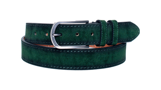 VP–101 VERONA GREEN SUEDE MENS BELT