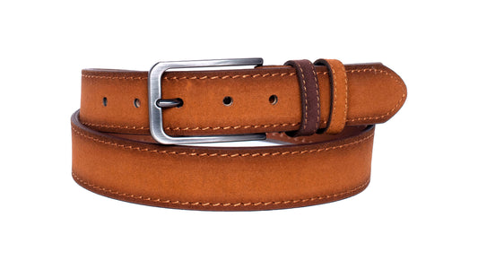 VP–203 FERRARA TAN SUEDE MENS BELT